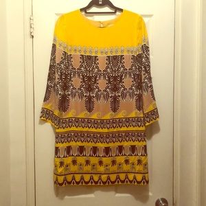 JCrew Long Sleeve Silk Dress